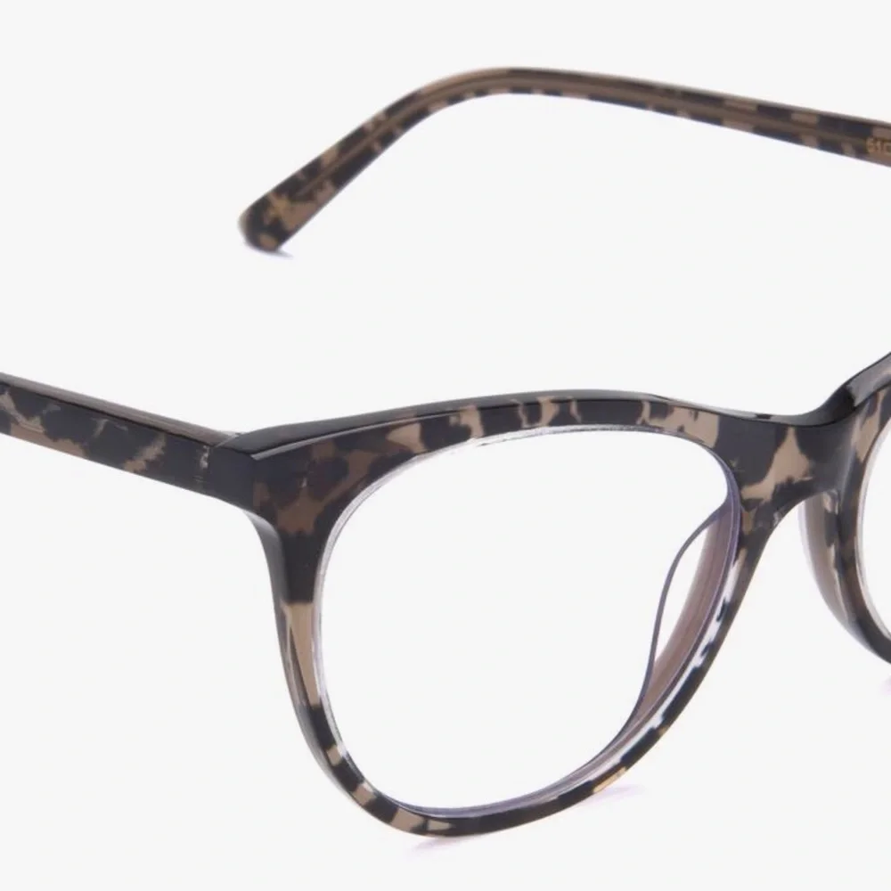 DIFF Jade Bluelight Glasses Dark Cheetah Frames Blue Light Blocking Lens NIB